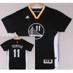 Golden State Warriors #11 Klay Thompson Revolution 30 Swingman 2014 New Black Short-Sleeved Jersey