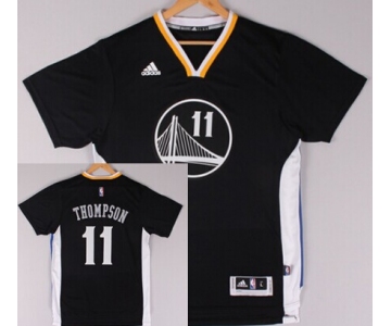 Golden State Warriors #11 Klay Thompson Revolution 30 Swingman 2014 New Black Short-Sleeved Jersey