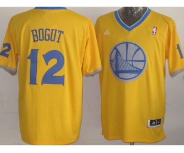 Golden State Warriors #12 Andrew Bogut Revolution 30 Swingman 2013 Christmas Day Yellow Jersey