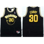 Golden State Warriors #30 Stephen Curry All Black Swingman Jersey