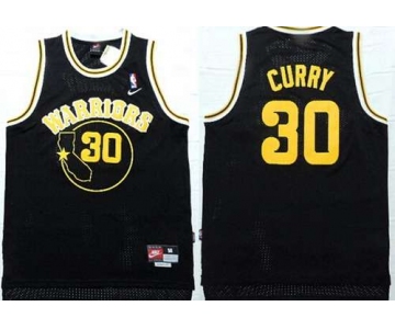 Golden State Warriors #30 Stephen Curry All Black Swingman Jersey