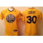 Golden State Warriors #30 Stephen Curry Revolution 30 Swingman 2013 Christmas Day Yellow Jersey