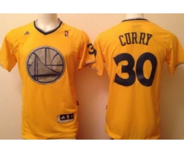 Golden State Warriors #30 Stephen Curry Revolution 30 Swingman 2013 Christmas Day Yellow Jersey