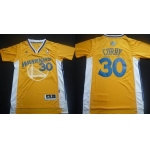 Golden State Warriors #30 Stephen Curry Revolution 30 Swingman Yellow Short-Sleeved Jersey