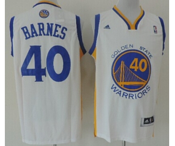 Golden State Warriors #40 Harrison Barnes Revolution 30 Swingman White Jersey