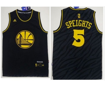 Golden State Warriors #5 Marreese Speights Black Precious Metals Fashion Stitched NBA Jersey