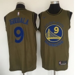 Golden State Warriors #9 Andre Iguodala Olive Nike Swingman Jersey