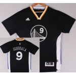 Golden State Warriors #9 Andre Iguodala Revolution 30 Swingman 2014 New Black Short-Sleeved Jersey