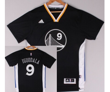 Golden State Warriors #9 Andre Iguodala Revolution 30 Swingman 2014 New Black Short-Sleeved Jersey