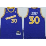 Golden State Warrlors #30 Stephen Curry Blue Throwback  Stitched NBA Jersey