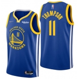 Men's Golden State Warriors #11 Klay Thompson 2022 Royal 75th Anniversary Stitched Jersey