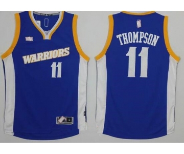 Men's Golden State Warriors #11 Klay Thompson Blue Retro Stitched NBA 2016 Adidas Revolution 30 Swingman Jersey