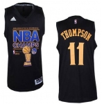 Men's Golden State Warriors #11 Klay Thompson Revolution 30 Swingman 2015 Champions Fashion Black Jersey