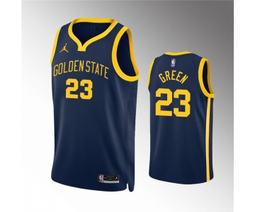 Men's Golden State Warriors #23 Draymond Green Navy Statement Edition Stitched Jersey