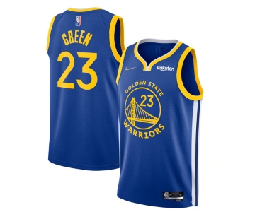 Men's Golden State Warriors #23 Draymond Green Royal 75th Anniversary Stitched Basketball Jersey