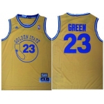 Men's Golden State Warriors #23 Draymond Green Yellow Hardwood Classics Soul Swingman Throwback Jersey