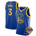 Men's Golden State Warriors #3 Jordan Poole 2022 Royal NBA Finals Stitched Jersey