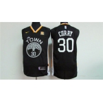 Men's Golden State Warriors #30 Stephen Curry Black 2017-2018 Nike Swingman Rakuten Stitched NBA Jersey