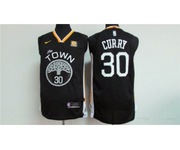 Men's Golden State Warriors #30 Stephen Curry Black 2017-2018 Nike Swingman Rakuten Stitched NBA Jersey