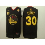 Men's Golden State Warriors #30 Stephen Curry Chinese Black Nike Authentic Jersey