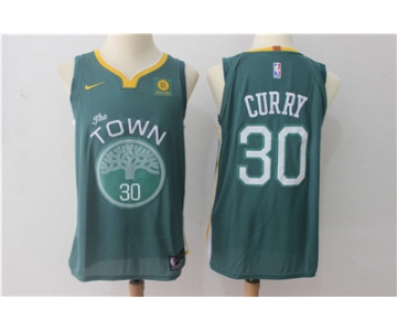 Men's Golden State Warriors #30 Stephen Curry Dark Green 2017-2018 Nike Swingman Rakuten Stitched NBA Jersey