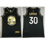 Men's Golden State Warriors #30 Stephen Curry NEW 2020 Black Golden Edition Nike Swingman Jersey