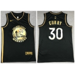 Men's Golden State Warriors #30 Stephen Curry NEW 2020 Black Golden Edition Nike Swingman Jersey