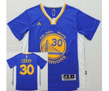 Men's Golden State Warriors #30 Stephen Curry Revolution 30 Swingman 2014 New Blue Short-Sleeved Jersey