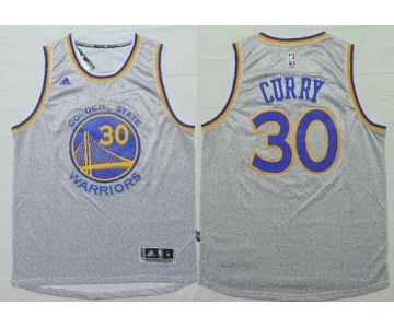 Men's Golden State Warriors #30 Stephen Curry Revolution 30 Swingman 2014 New Gray Jersey