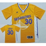 Men's Golden State Warriors #30 Stephen Curry Revolution 30 Swingman 2014 New Yellow Short-Sleeved Jersey