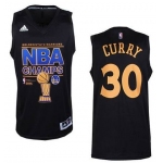 Men's Golden State Warriors #30 Stephen Curry Revolution 30 Swingman 2015 Champions Fashion Black Jersey