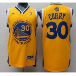 Men's Golden State Warriors #30 Stephen Curry Revolution 30 Swingman Yellow Jersey