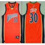 Men's Golden State Warriors #30 Stephen Curry Rookie Orange Swingman Jersey