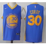 Men's Golden State Warriors #30 Stephen Curry Royal Blue 2017-2018 Nike Swingman Stitched NBA Jersey