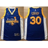 Men's Golden State Warriors #30 Stephen Curry Royal Blue 2017 The Finals Championship Stitched NBA adidas Swingman Jersey