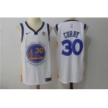 Men's Golden State Warriors #30 Stephen Curry White 2017-2018 Nike Swingman Stitched NBA Jersey
