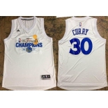 Men's Golden State Warriors #30 Stephen Curry White 2017 The Finals Championship Stitched NBA adidas Swingman Jersey