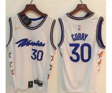 Men's Golden State Warriors #30 Stephen Curry White Stitched Jersey