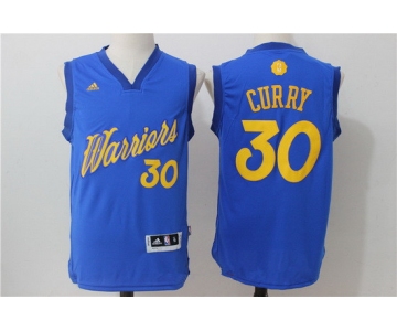 Men's Golden State Warriors #30 Stephen Curry adidas Royal Blue 2016 Christmas Day Stitched NBA Swingman Jersey