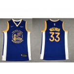 Men's Golden State Warriors #33 James Wiseman Blue 2019 Nike Swingman NEW Rakuten Logo Stitched NBA Jersey