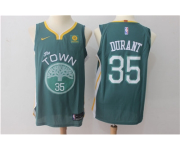 Men's Golden State Warriors #35 Kevin Durant Dark Green 2017-2018 Nike Swingman Rakuten Stitched NBA Jersey