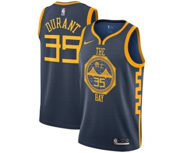 Men's Golden State Warriors #35 Kevin Durant Nike Navy 2019 Swingman City Edition Jersey