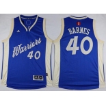 Men's Golden State Warriors #40 Harrison Barnes Revolution 30 Swingman 2015 Christmas Day Blue Jersey