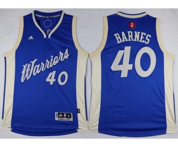 Men's Golden State Warriors #40 Harrison Barnes Revolution 30 Swingman 2015 Christmas Day Blue Jersey