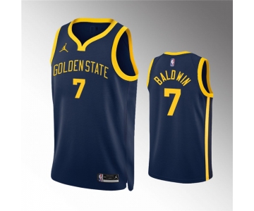 Men's Golden State Warriors #7 Patrick Baldwin Jr. Navy Statement EditionStitched Jersey