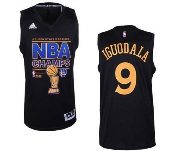 Men's Golden State Warriors #9 Andre Iguodala Revolution 30 Swingman 2015 Champions Fashion Black Jersey