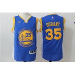 Men's Golden State Warriors Kevin Durant Royal Blue Revolution 30 Swingman #35 Player adidas Road Jersey