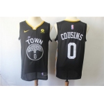 Men's Nike Golden StateWarriors #0 DeMarcus Cousins Black Nike Swingman Jersey