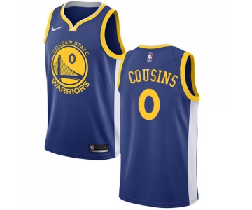 Men's Nike Golden StateWarriors #0 DeMarcus Cousins Blue NBA Swingman Icon Edition Jersey