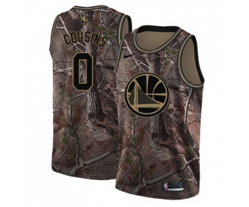 Men's Nike Golden StateWarriors #0 DeMarcus Cousins Camo NBA Swingman Realtree Collection Jersey